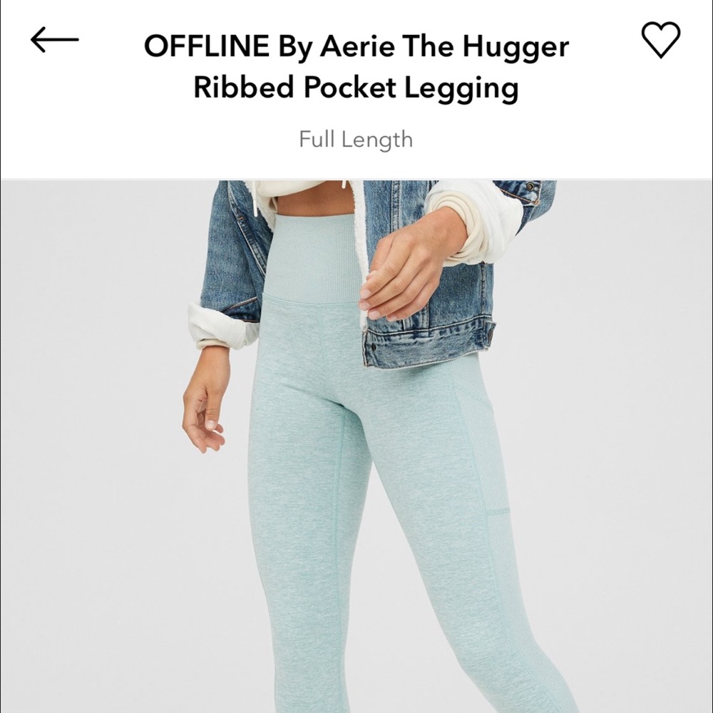 ISO AERIE LEGGING RIBBED MINT SMALL OR MEDIUM